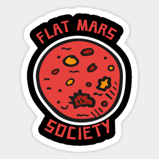 Flat mars society Sticker